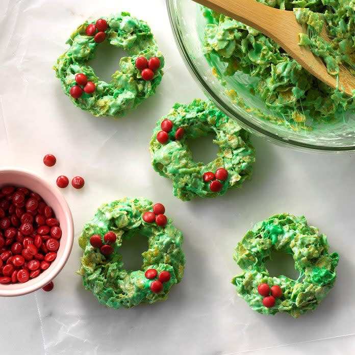 No-Bake Christmas Wreath Treats