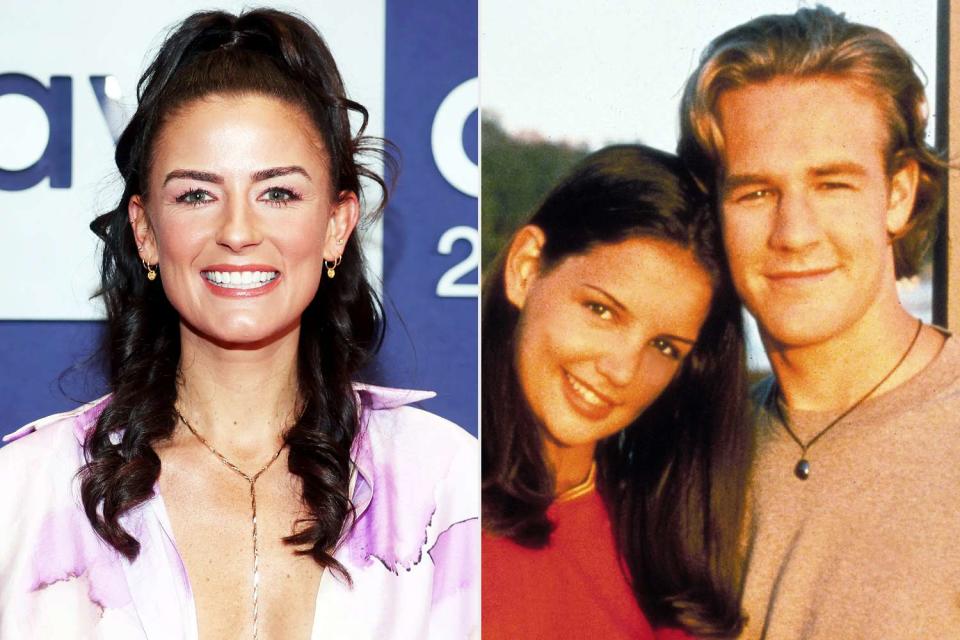 <p>Rich Polk/Bravo via Getty; Moviestore/Shutterstock</p> Aesha Scott; Katie Holmes and James Van Der Beek in 