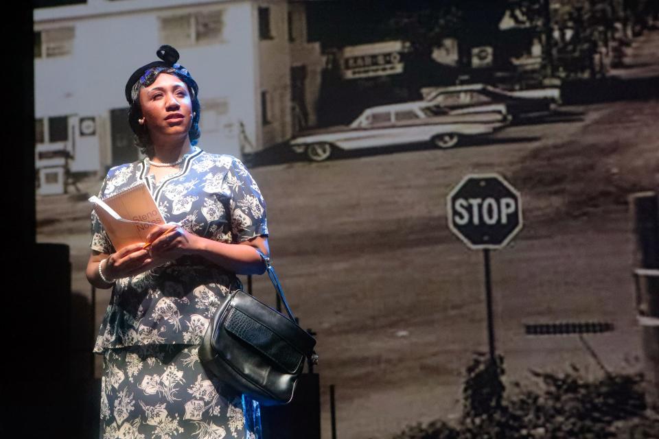 Ashley Elizabeth Crowe plays famed author and journalist Zora Neale Hurston in the world premiere of the musical “Ruby” at Westcoast Black Theatre Troupe.