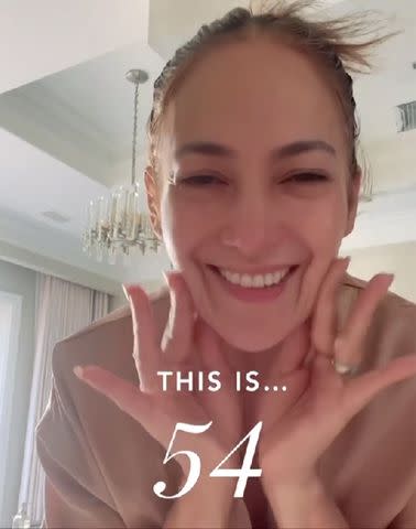 <p>Jennifer Lopez Instagram</p> Lopez's natural video comes after recently celebrating her 54th birthday