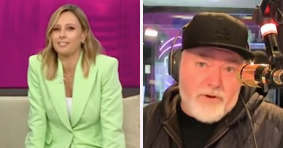 Kyle Sandilands grills Allison Langdon during an interview on the Today show.