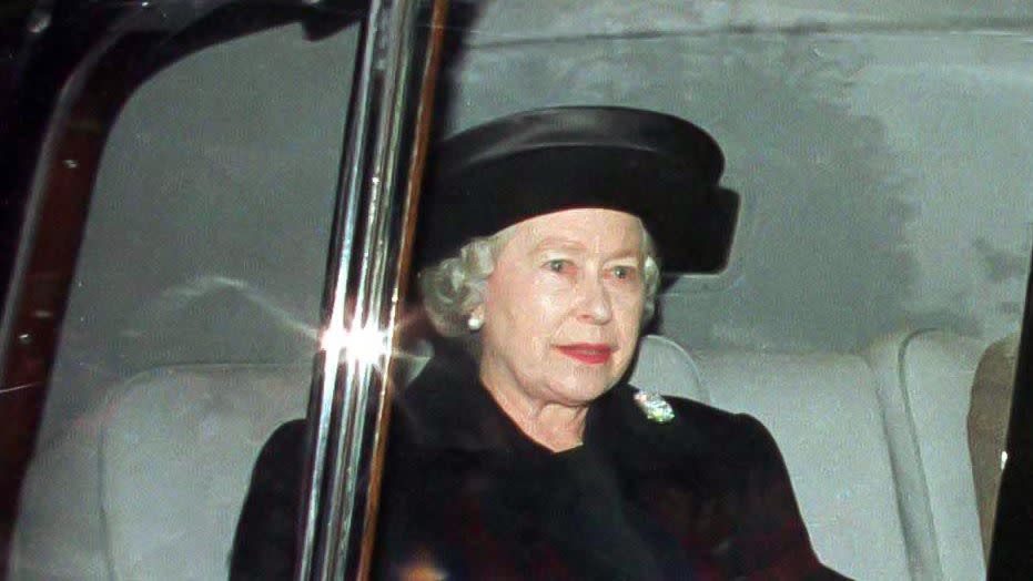 members of the royal family attend crathie church, near balmoral, the morning after the death of diana, princess of wales