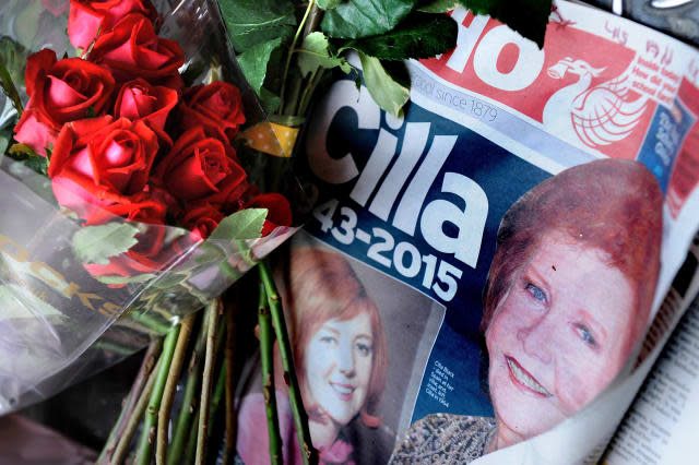 Tributes Are Left For Cilla Black In Her Home Town Liverpool