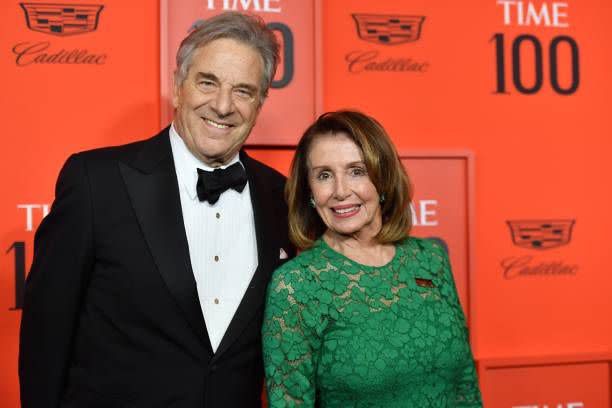 Nancy Pelosi and her husband Paul Pelosi at the Lincoln Center in New York on April 23, 2019.