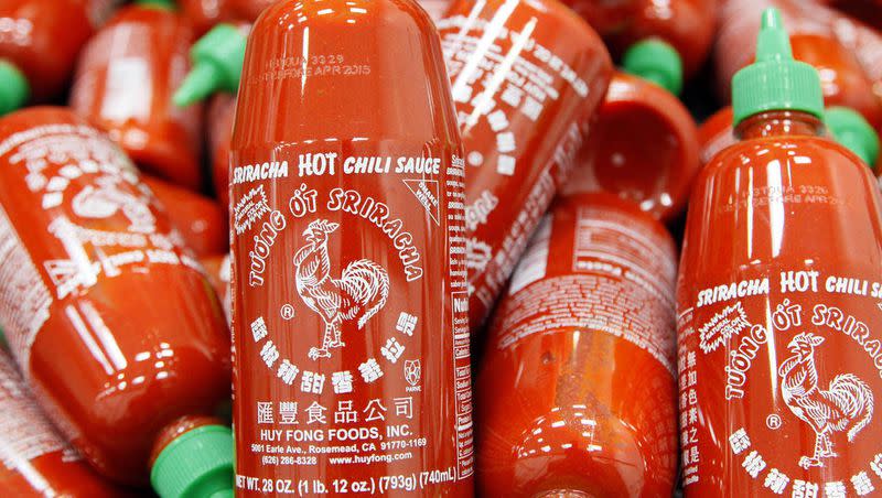 Huy Fong Foods’ Sriracha chili sauce bottles.