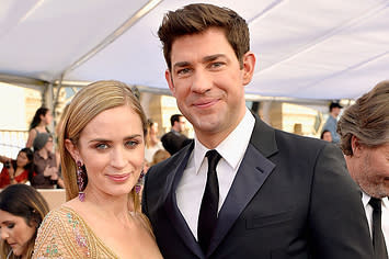 Emily Blunt (L) and John Krasinski attend The 23rd Annual Screen Actors Guild Awards 