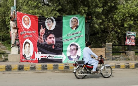 Campaign Posters In Lahore - Credit: BLOOMBERG