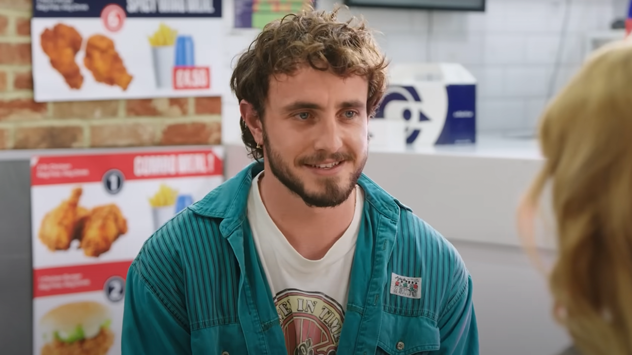  Paul Mescal is interviewed in a chicken shop in London as a part of Amelia Dimoldenberg's Chicken Shop Date web series. 