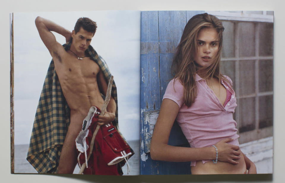 A confident guy and gal from an issue of “A&F Quarterly,” 2003.