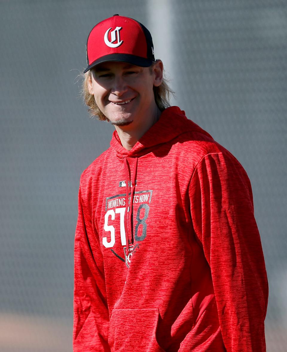 Bronson Arroyo helped out during spring training in 2018, the first year after he retired.