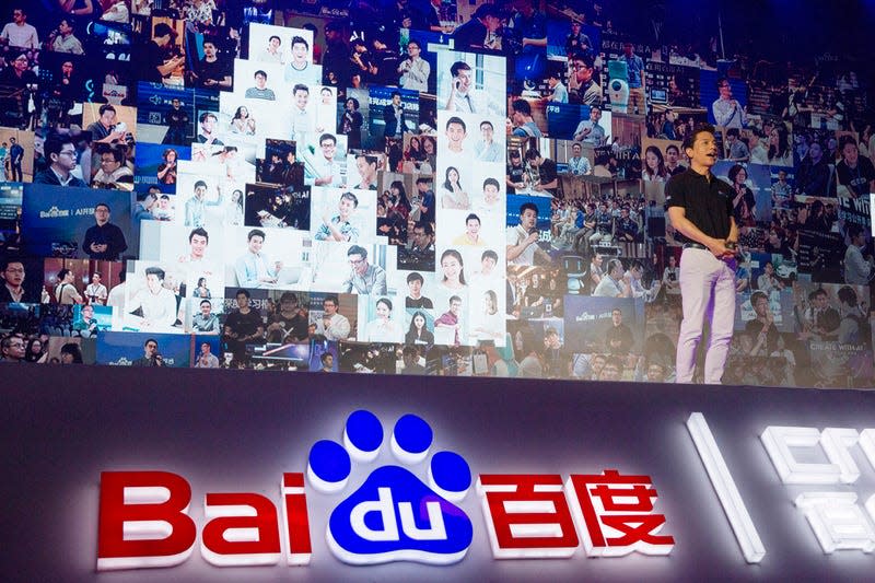 Robin Li, CEO of Baidu, during the Baidu Create 2018 conference in Beijing, China, July 4, 2018. - Photo: Ng Han Guan (AP)