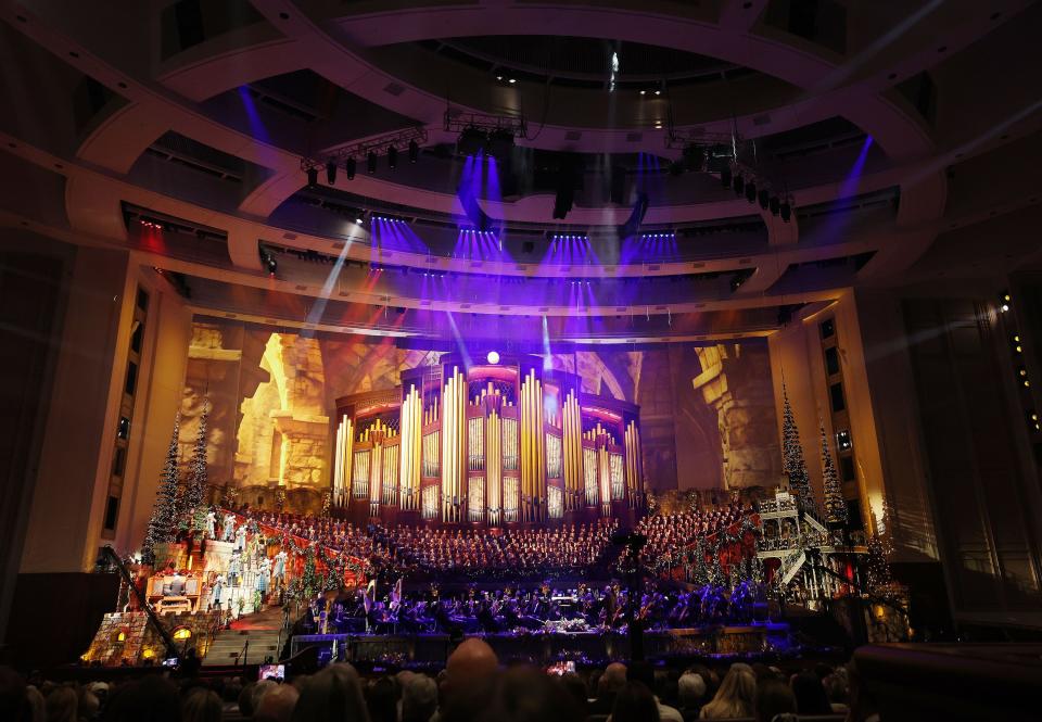 The Tabernacle Choir at Temple Square and Orchestra at Temple Square perform during their annual Christmas Concert at the Conference Center in Salt Lake City on Thursday, Dec. 14, 2023. | Jeffrey D. Allred, Deseret News