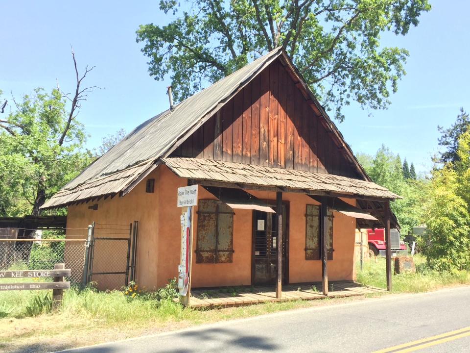 Chew Kee Store, circa 1850, anchored the west side of west side of Fiddletown.