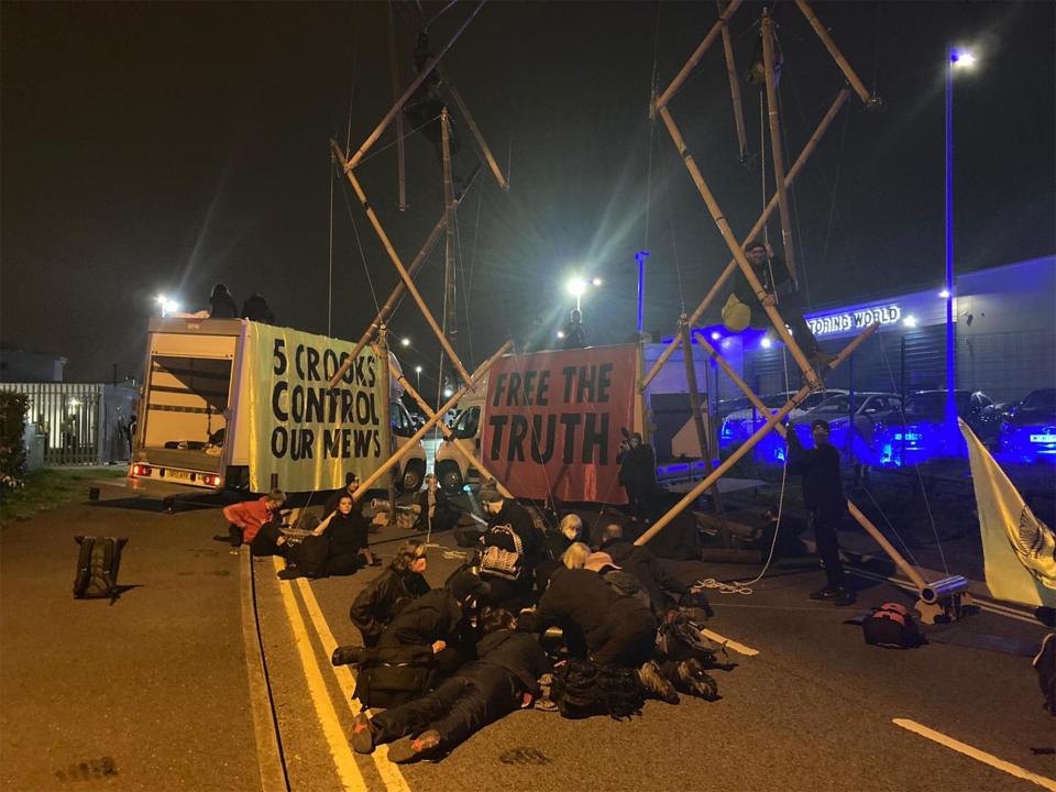 Protesters in Broxbourne (pictured) and Knowsley delayed distribution of several titles (Extinction Rebellion)