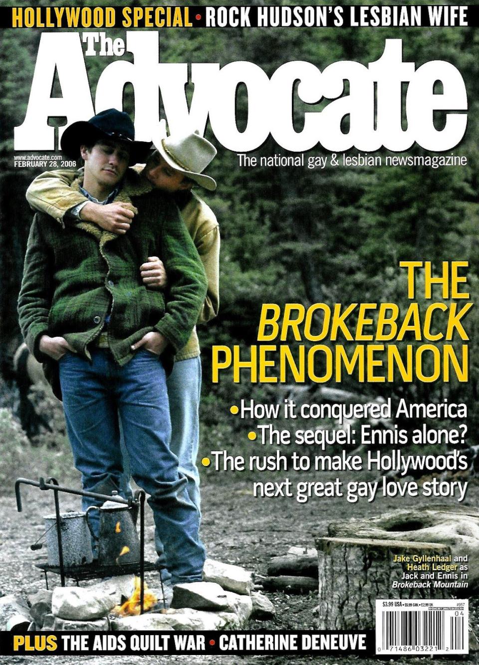 The Advocate's Brokeback Mountain cover