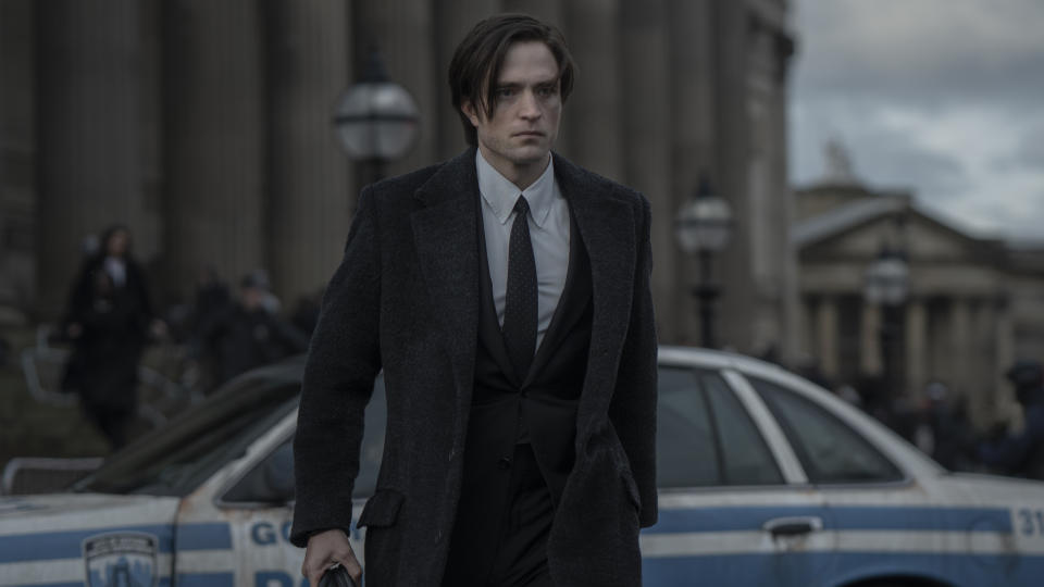 Robert Pattinson portrays Bruce Wayne in Matt Reeves' take on 'The Batman'. (Jonathan Olley/DC Comics/Warner Bros)