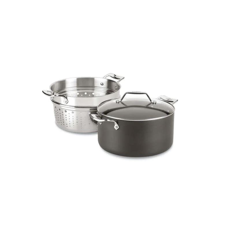 Essentials Nonstick Cookware, Stockpot with Multi-purpose Insert and Lid, 7 Quart