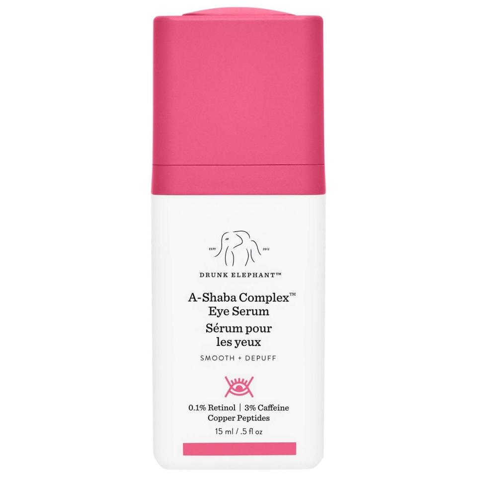 <p><a href="https://go.redirectingat.com?id=74968X1596630&url=https%3A%2F%2Fwww.sephora.com%2Fproduct%2Fdrunk-elephant-a-shaba-complex-retinol-eye-serum-with-caffeine-copper-peptides-P504139&sref=https%3A%2F%2Fwww.bestproducts.com%2Fbeauty%2Fg44158557%2Fbest-new-beauty-products-for-summer%2F" rel="nofollow noopener" target="_blank" data-ylk="slk:Shop Now;elm:context_link;itc:0;sec:content-canvas" class="link ">Shop Now</a></p><p>A-Shaba Complex Serum</p><p>$64.00</p><p>sephora.com</p>