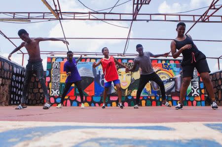 Residents rehearse a dance at the Agahozo-Shalom Youth Village (ASYV) built to rehabilitate children who lost their families in the 1994 Rwandan genocide, in Rwamagana, Eastern Province of Rwanda April 1, 2019. Picture taken April 1, 2019. REUTERS/Jean Bizimana