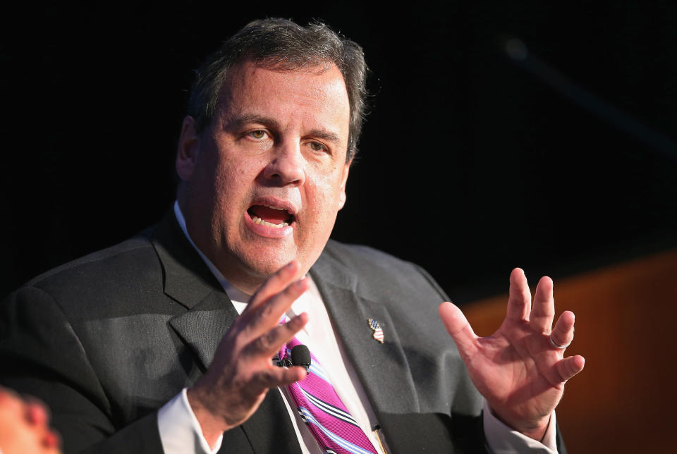 CHICAGO, IL - FEBRUARY 11:  New Jersey Gov. Chris Christie speaks at a Economic Club of Chicago luncheon moderated by Greg Brown, Chairman & CEO of Motorola Solutions on February 11, 2014 in Chicago, Illinois. Christie is in Chicago to help raise money for the Republican Governors Association that he chairs  (Photo by Scott Olson/Getty Images)