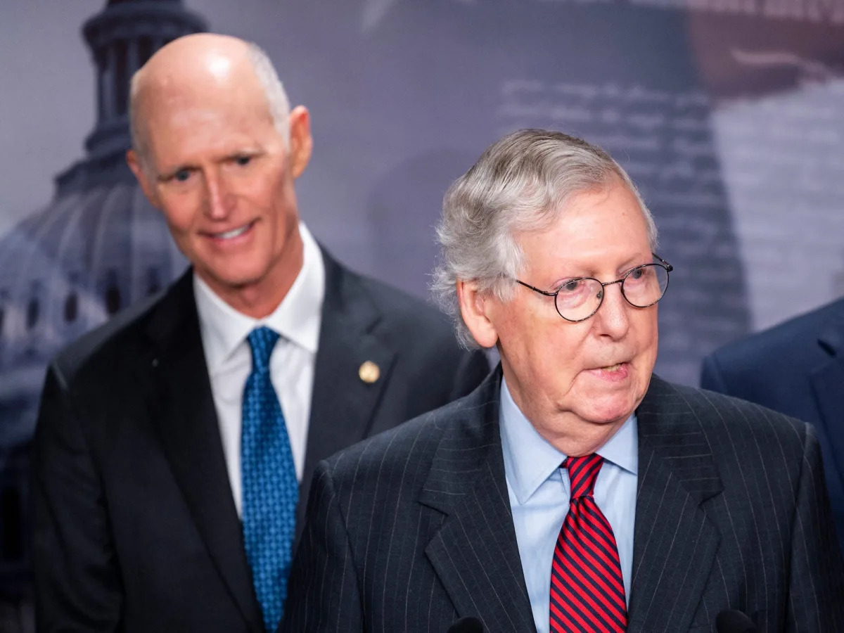 McConnell rebukes Scott over his 11-point plan that includes a tax hike on the p..