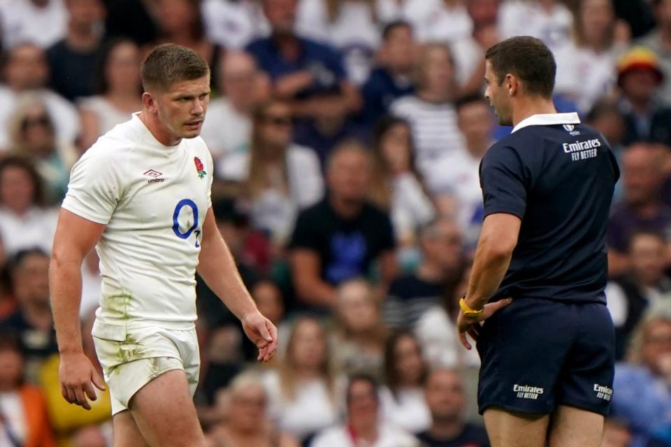 Marching orders: Owen Farrell  (PA)