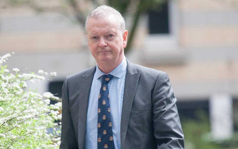 Dr Peter Duffy outside his industrial tribunal in Manchester  - Cavendish Press/Ricky Champagne