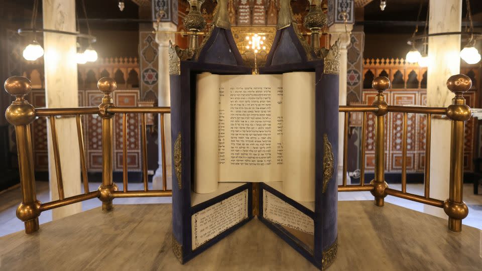 A copy of the "Torah scrolls" at the newly restored Ben Ezra Synagogue, Egypt's oldest Jewish temple, after decade-long restoration, in old Cairo, Egypt. - Amr Abdallah Dalsh/Reuters