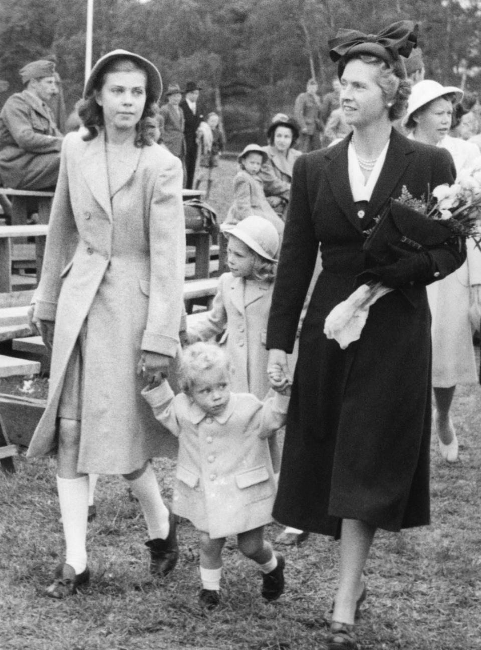 crown prince carl gustav with mother sibylla and big sister margaretha