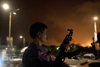 <p>A Pakistani soldier takes position at Jinnah International Airport where security forces are fighting with gunmen who disguised themselves as police guards and stormed a terminal used for VIPs and cargo, June 8, 2014, in Pakistan. (AP Photo/Shakil Adil) </p>