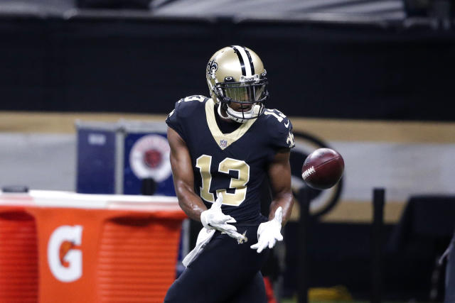 NFL_ Football Jerseys Costom Saints''41 Alvin Kamara 23 Marshon Lattimore  22 Chauncey Gardner-Johnson 81 Nick Vannett 56 Demario Davis 13 Michael  Thomas 7 Taysom Hill Adebo 