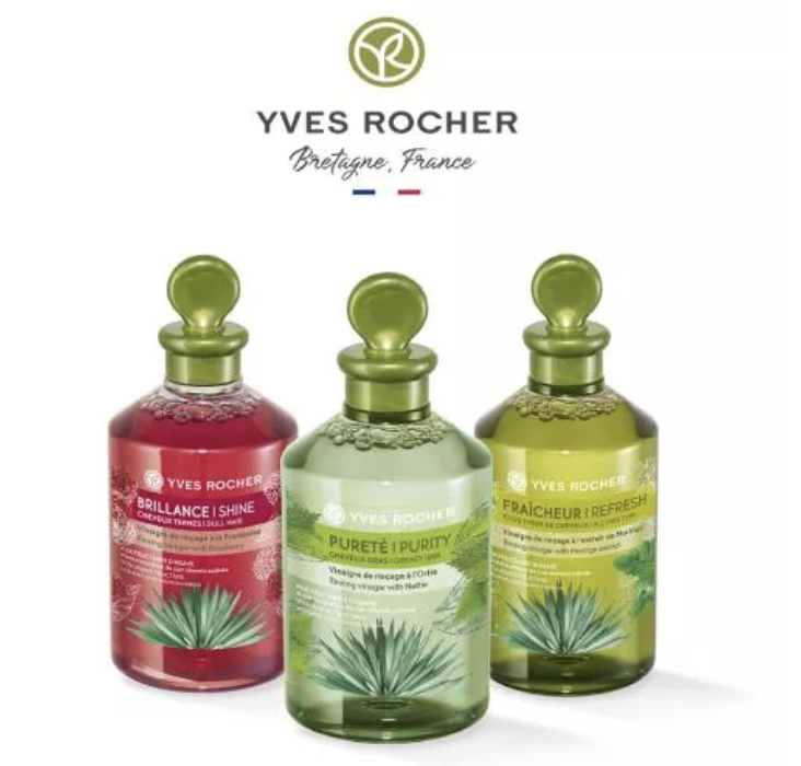 Yves Rocher Hair Rinsing Vinegar 150ml Trio Bundle. PHOTO: Lazada
