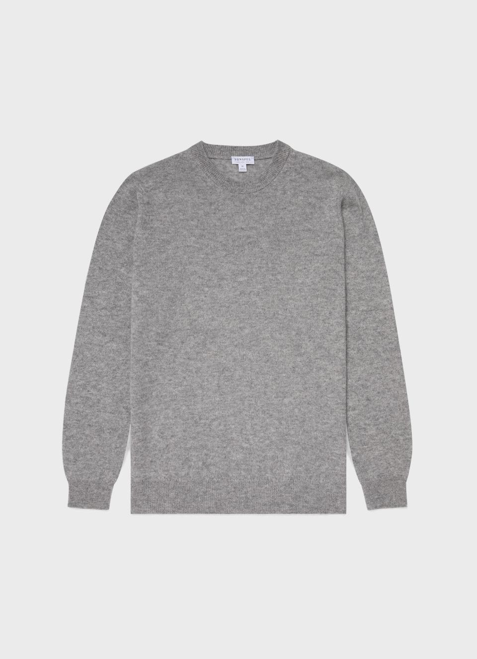 Men's cashmere sweater, Sunspel cashmere crew neck jumper