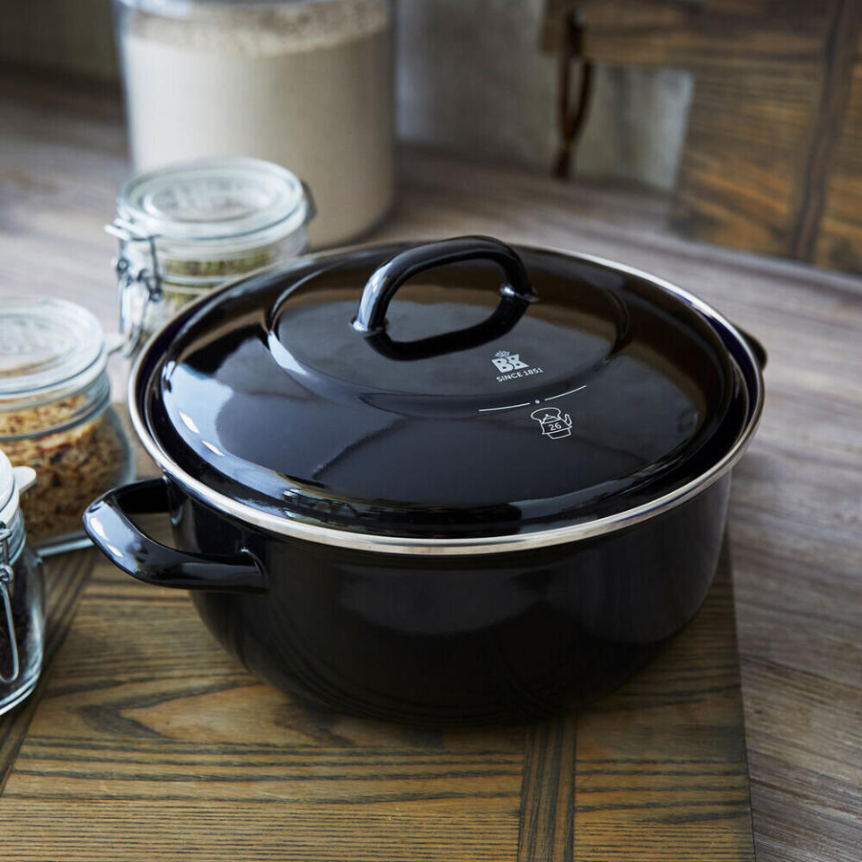 <a href="https://fave.co/2ShrO5b" target="_blank" rel="noopener noreferrer">Sur La Table</a> is having its Black Friday sale now, with markdowns that cooks and even non-cooks can appreciate. One of our favorite finds is this Dutch oven that's made to last, designed with carbon steel. It has heatproof handles and is naturally non-stick, too. <a href="https://fave.co/38Z3vBM" target="_blank" rel="noopener noreferrer">Originally $208, get it now for $100 at Sur La Table</a>.