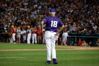 <p>Rep. Roger Williams (R-TX), who was injured in Wednesday’s attack on the Republican team, coaches during the Congressional Baseball Game at Nationals Park in Washington, June 15, 2017. (Photo: Joshua Roberts/Reuters) </p>