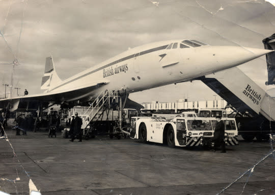 Footage of first British Airways Concorde take-off and landing is