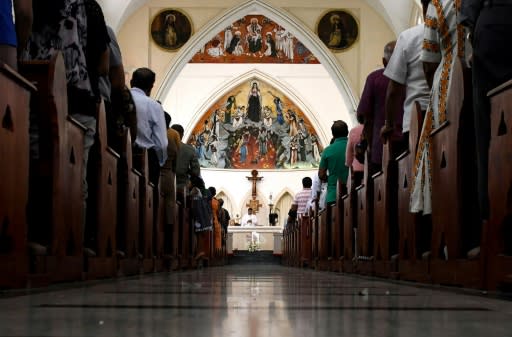 Workshippers have started to return to churches in Sri Lanka