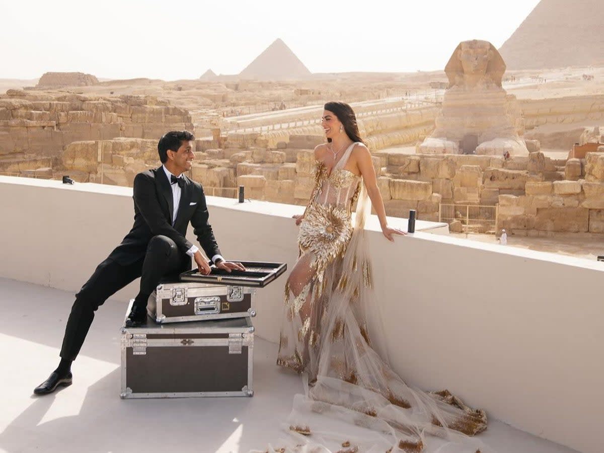 Ankur Jain and Erika Hammond’s wedding in Egypt (Ankur Jain/Instagram)