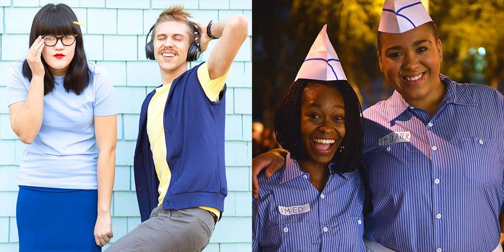 couples halloween costumes tina and jimmy jr from 'bob's burgers' and ed and dexter from 'good burger'