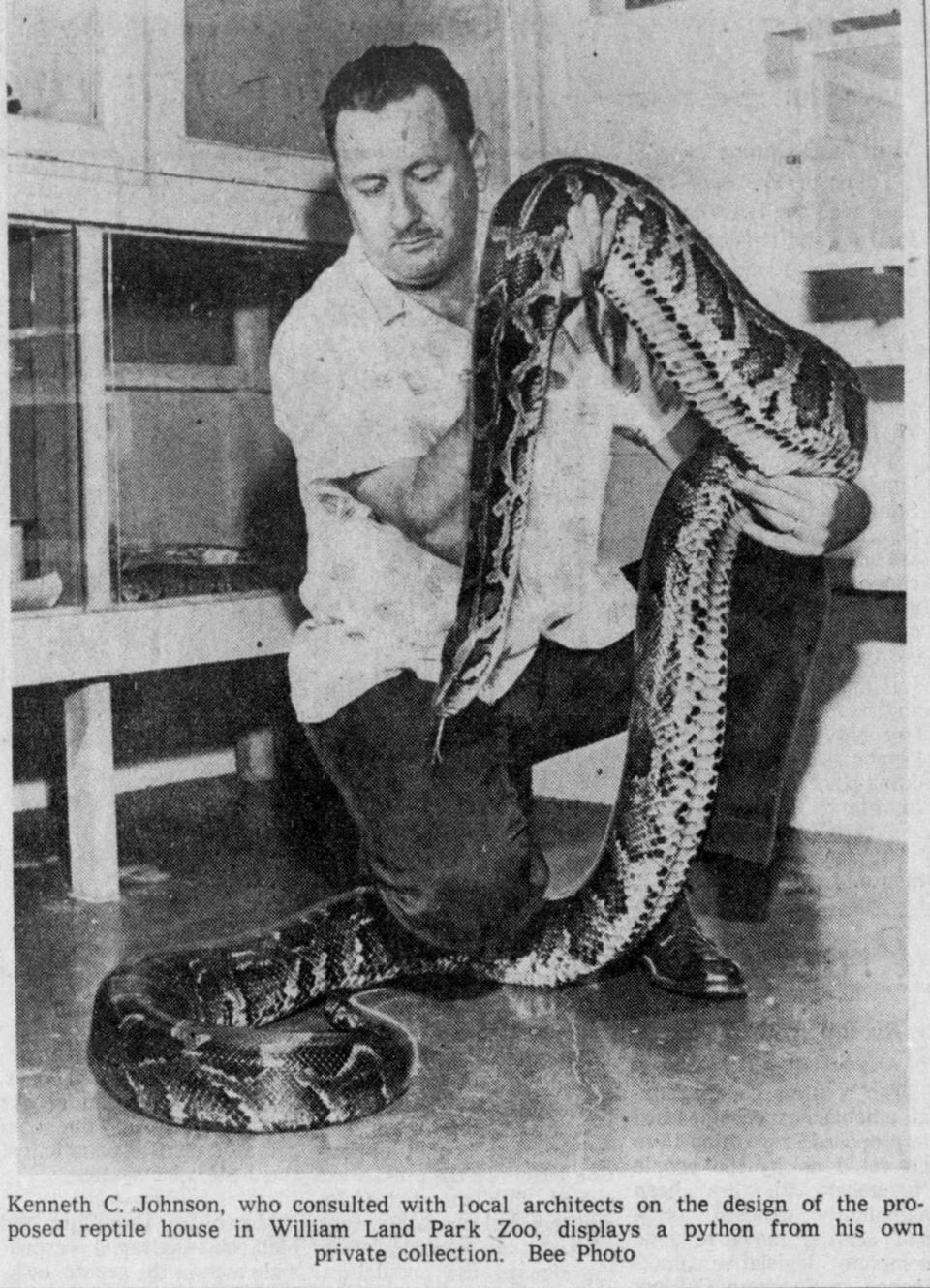 A story in the Oct. 30, 1960, edition of The Sacramento Bee, announces plans for the highly anticipated reptile house. It was thought that snakes would make the perfect attraction for zoo visitors because they were “universally feared by man.”