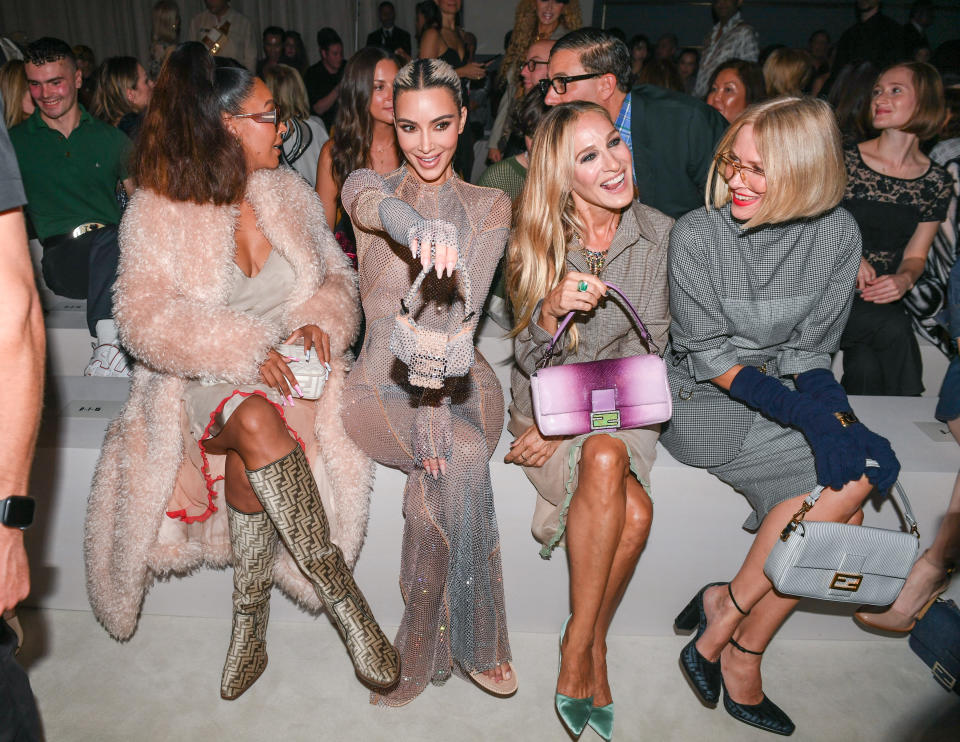 Lala Anthony, Kim Kardashian, Sarah Jessica Parker, Naomi Watts at the Fendi 25th Anniversary of the Baguette show. (PHOTO: Fendi)