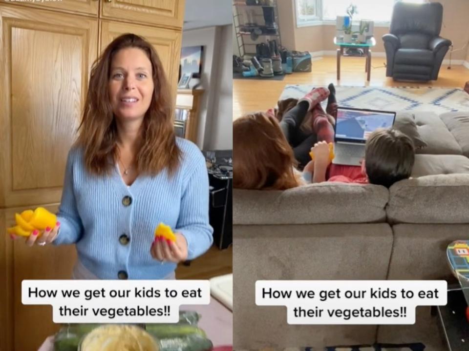 Mom shares hack to get kids to eat vegetables  (TikTok / @adamyfam )