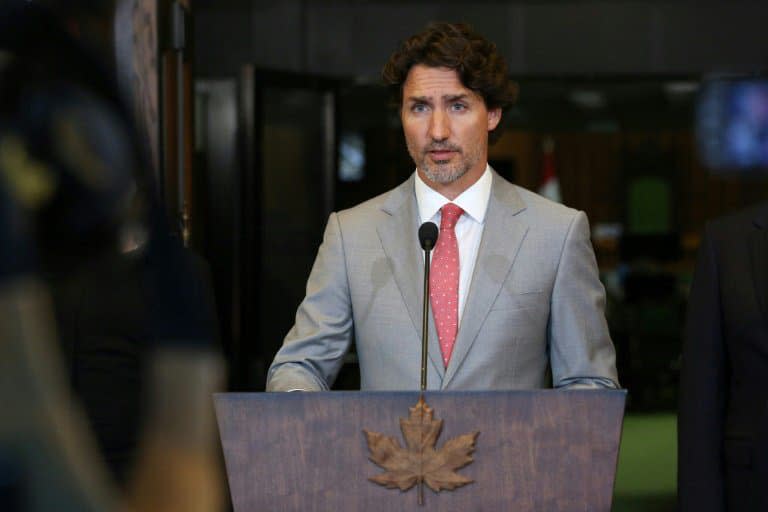 Le Premier ministre canadien Justin Trudeau, photographié le 18 août 2020 à Ottawa, a estimé vendredi que la liberté d'expression n'était 