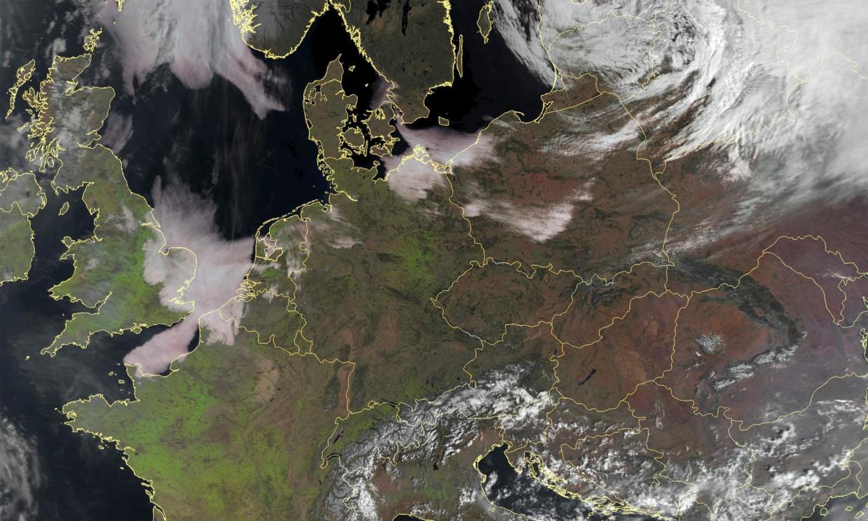 <span>Central Europe on a mostly cloud-free day is seen in a Eumestat satellite image.</span><span>Photograph: Reuters</span>