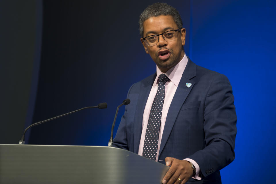 CARDIFF, UNITED KINGDOM - OCTOBER 03: Cabinet Secretary for Health and Social Services in the Welsh Assembly Vaughan Gething AM on October 3, 2019 in Cardiff, United Kingdom. (Photo by Matthew Horwood/Getty Images)