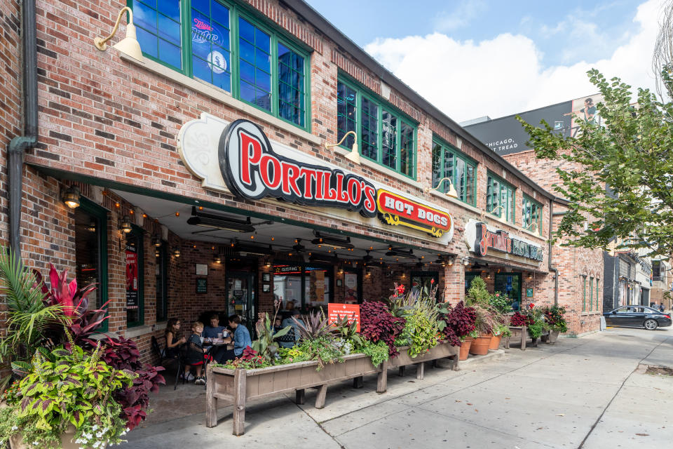 A Portillo's restaurant in downtown Chicago on October 8, 2021.