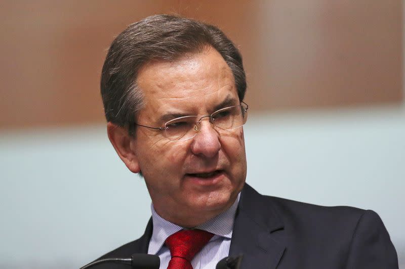 FILE PHOTO: Mexico's Education Minister Esteban Moctezuma speaks during the presentation of the national financial inclusion policy, at the Interactive Museum of Economics (MIDE) in Mexico City