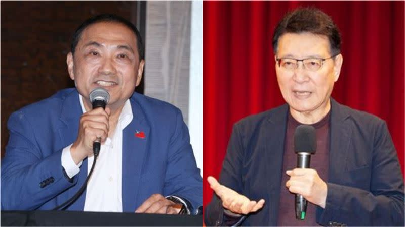 侯友宜在中常會宣布副手人選就是中廣董事長趙少康。（圖／翻攝自趙少康自媒體辦公室提供、記者邱榮吉攝影）