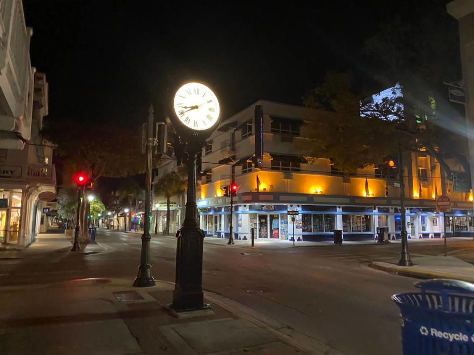 Duval Street in Key West was largely empty of people on Wednesday, March 25, 2020. This time of year usually brings hordes of tourists to the island’s downtown.