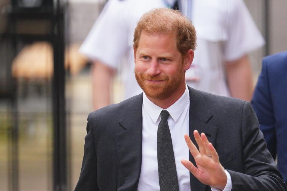 The Duke of Sussex returned to the Royal Courts of Justice in London as a hearing over his privacy claim against Associated Newspapers Limited draws to a close (Victoria Jones/PA) (PA Wire)